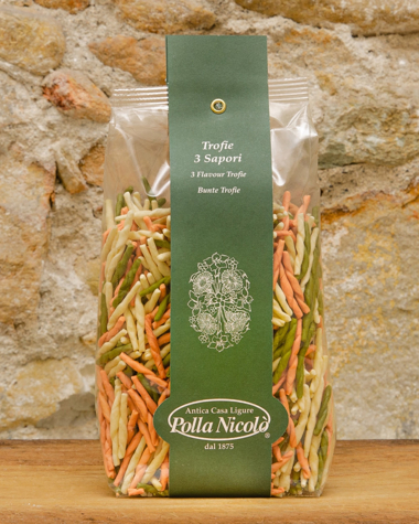 Trofie ai 3 sapori Polla Picture of Three flavours Trofie 500g