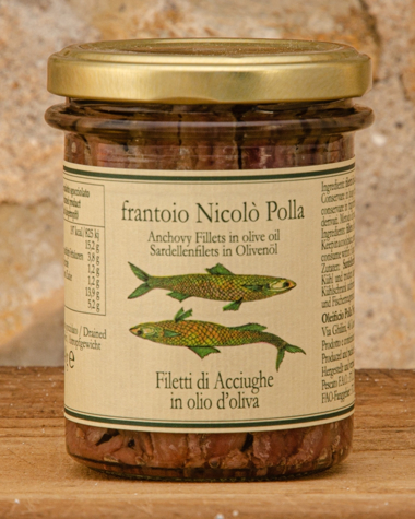 Filetti Acciughe in Olio d'Oliva Polla Picture of Anchovy Fillets 200g