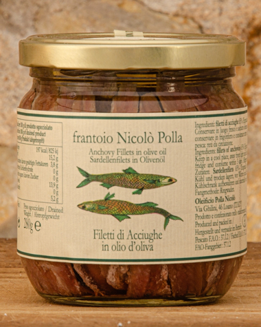Filetti Acciughe in Olio d'Oliva Polla Picture of Anchovy Fillets 400g