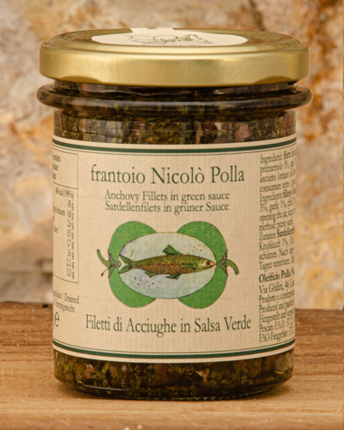 Filetti di Acciughe in Salsa Verde Polla Picture of Anchovy Fillets 200g