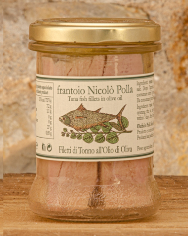 Filetti di Tonno in Olio d'Oliva Polla Picture of Tuna Fillets 'Yellowfin' 200g