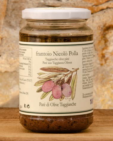 Pate' di Olive Taggiasche in Olio Extra Vergine di Oliva Polla Immagine di Pate' di Olive Taggiasche 300g