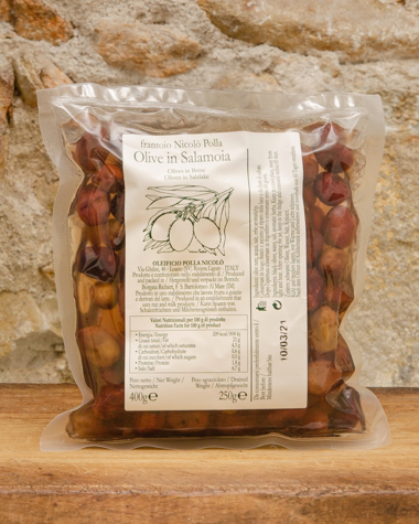 olive nere in salamoia Polla Picture of Black Olives in Brine 400g (250g)
